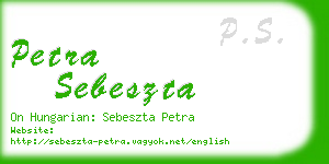 petra sebeszta business card